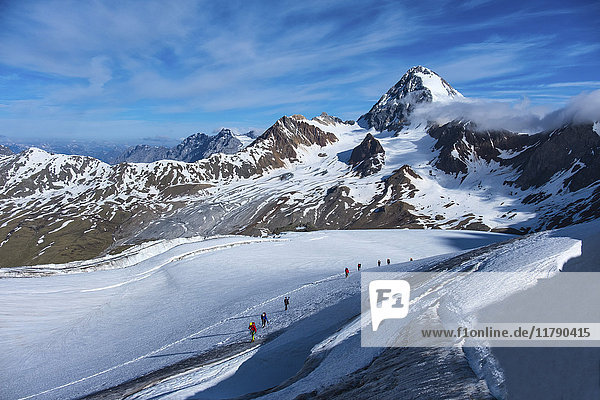 Italy  Lombardia  Valfurva  Alpinists and Monte Zebru