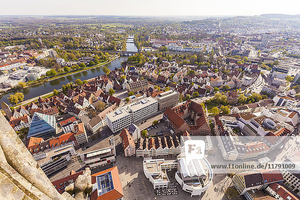 Deutschland  Ulm  Stadtbild vom Ulmer Münster aus gesehen