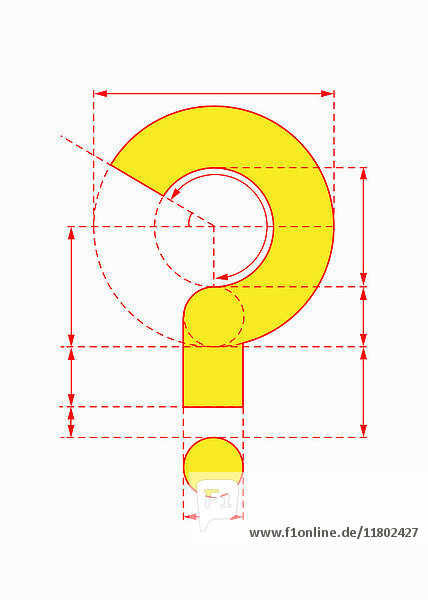 Yellow question mark on foldable paper