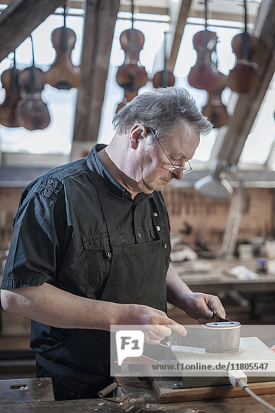 Craftsman working at workshop