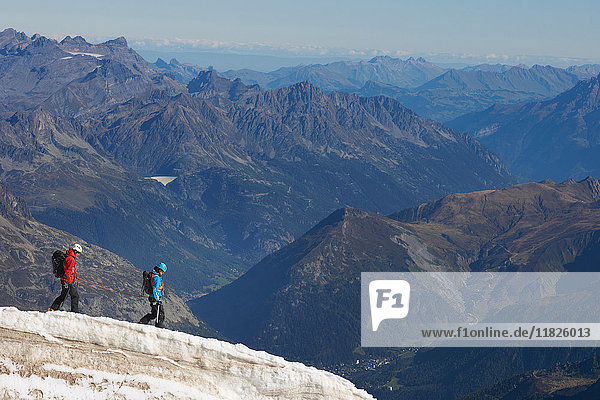 Mountaineers on mountain  Chamonix  Haute Savoie  France