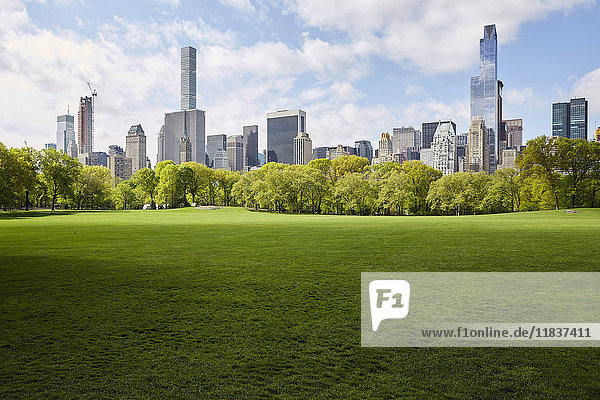 USA  New York State  New York City  Skyline von Manhattan mit Central Park im Vordergrund