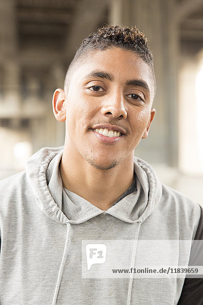 Portrait of smiling Mixed Race man