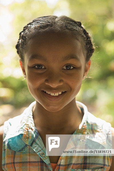 Portrait of smiling African American girl
