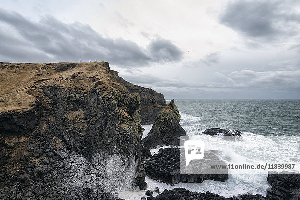 Rock formations near ocean  Hellissandur  Snaellsnes peninsula  Iceland