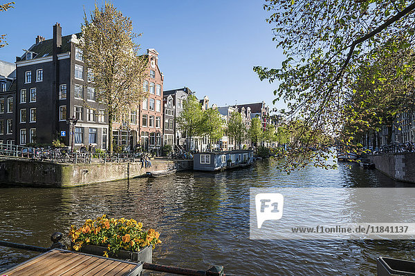 Herengracht-Kanal  Amsterdam  Niederlande  Europa