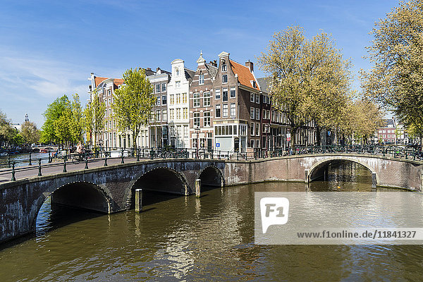 Keizersgracht-Kanal  Amsterdam  Niederlande  Europa