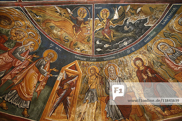 Fresken  Byzantinische Kirche Panagia tis Asinou  Nikitari  Zypern  Europa
