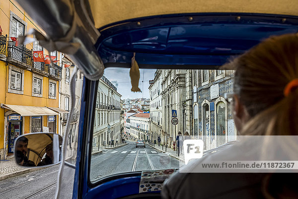 Das Innere eines Tuk Tuk; Lissabon  Portugal