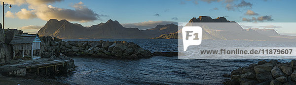 'The old pier in Gjojur a tiny fishing village along the Strandir Coast; West Fjords Iceland'
