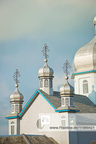 Orthodoxe Kirchtürme; St. Paul  Alberta  Kanada'.