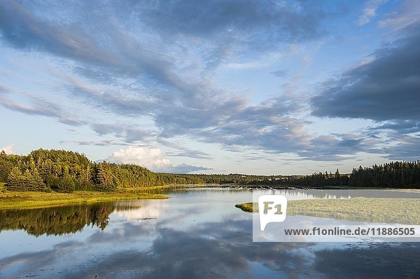 Little lake at sunset  north shore of Prince Edward Island  Canada  North America