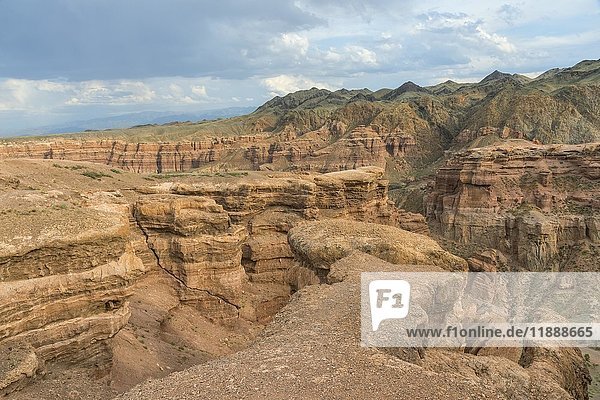 Tal der Schlösser  Sharyn-Canyon-Nationalpark  Tien-Shan-Gebirge  Kasachstan  Asien