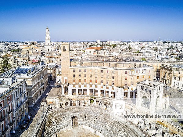 Historic city center of Lecce in Puglia  Italy  Europe