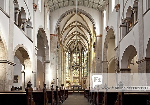 St. Ursula  romanische Kirche  Langhaus und Chor  Köln  Rheinland  Nordrhein-Westfalen  Deutschland  Europa