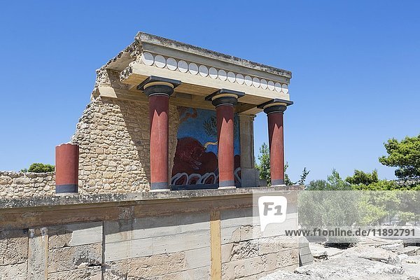 Palast von Knossos  antike Stadt von Knossos  Heraklion  Kreta  Griechenland  Europa