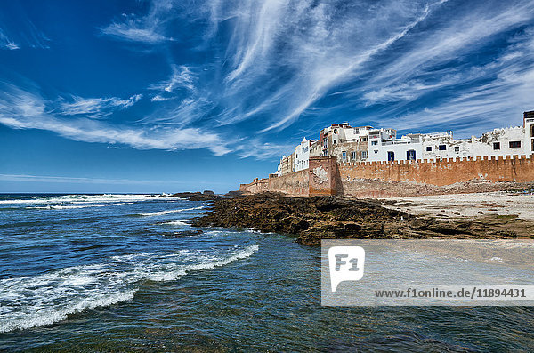 Stadtmauer und Altstadt  Essaouira  Marokko  Afrika