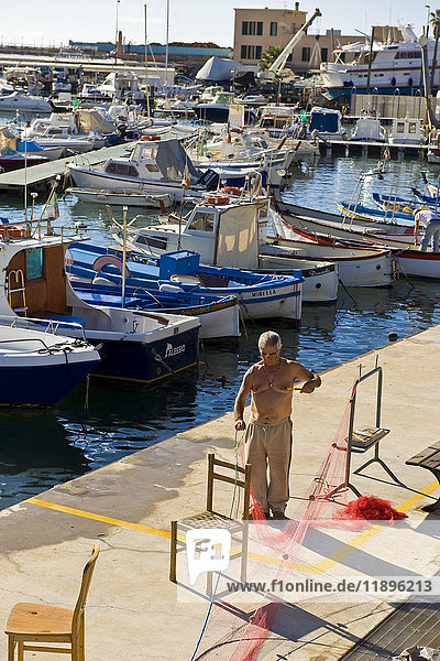 Fisherman  Sanremo  Liguria  Italy