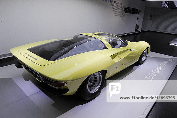 Italien. Arese. Die Maschine Time- historisches Alfa Romeo Museum. Abgebildet: 33/2 Spezial Coupé 1969 Pininfarina