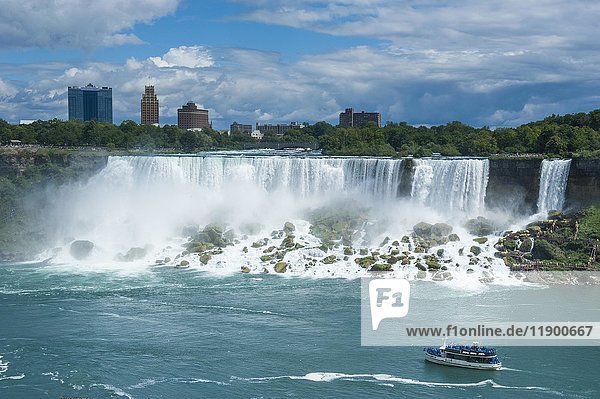 Überblick über die amerikanischen Fälle von Niagara Falls  Ontario  Kanada  Nordamerika