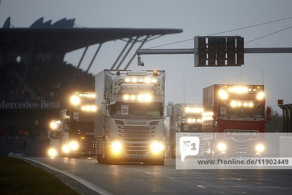 ADAC Truck-Grand-Prix 2017 auf der Nürburgring-Rennstrecke  Truck-Korso  Nürburg  Rheinland Pfalz  Deutschland  Europa