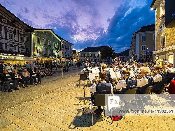 Summer concert  Mondsee  Salzkammergut  Upper Austria  Austria  Europe