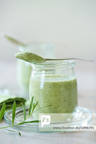 Herb lassi with tarragon