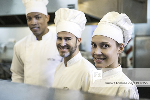 Chefs in commercial kitchen