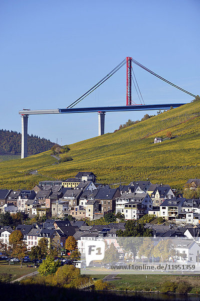 Germany  the new High Moselle Bridge near Zeltingen-Rachtig