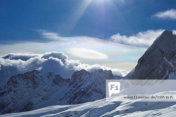 Germany  Bavaria  alpine winter landscape