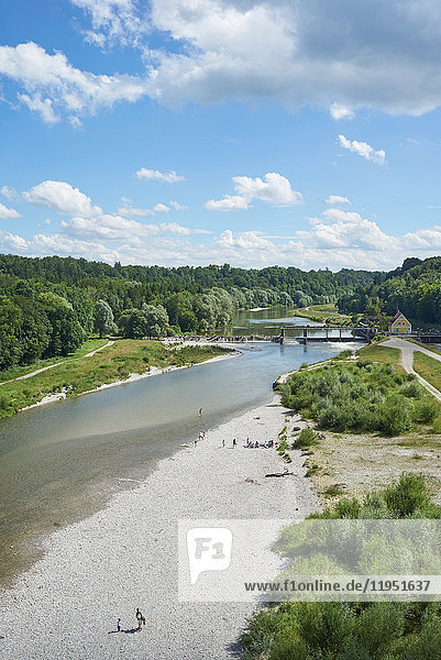 Deutschland  Bayern  Pullach  Fluss Isar