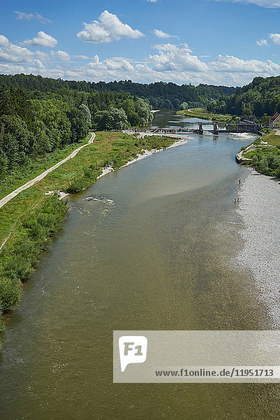 Deutschland  Bayern  Pullach  Fluss Isar