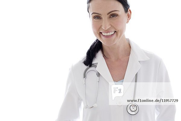 Female doctor smiling towards camera  portrait.