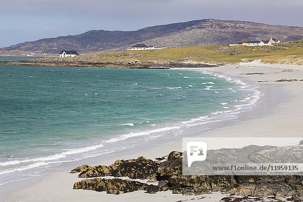 Prince's Beach (Coileag a' Prionnnsa) auf der Insel Eriskay auf den Äußeren Hebriden  Schottland  Vereinigtes Königreich  Europa