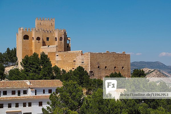 Moorish castle and village of Velez Blanco. Almeria province  Andalusia  Southern Spain Europe.