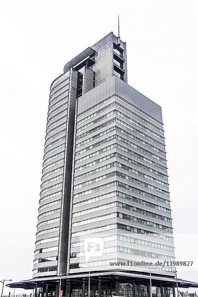 Modern architecture at Kop van Zuid in Rotterdam  the Netherlands  Europe.