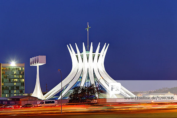 Kathedrale  Brasilia  Distrito Federal do Brasil  Brasilien  Südamerika  Amerika