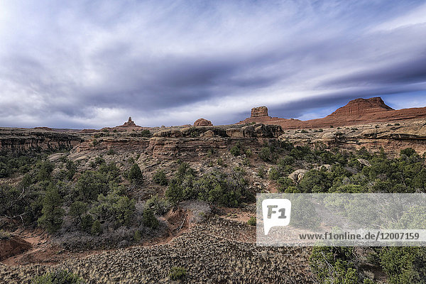 Clouds over desert in Moab Utah United States