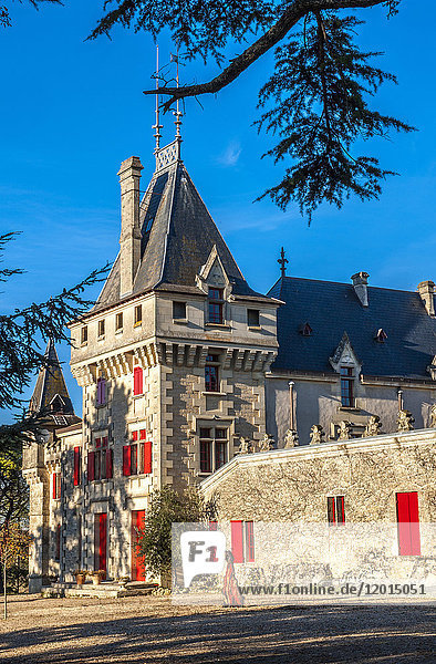 Frankreich  Gironde  St. Etienne-de-Lisse  Chateau de Pressac in der AOC St. Emilion (UNESCO-Welterbe)