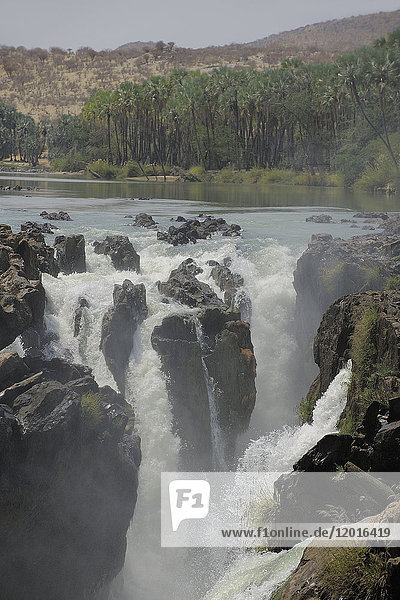 Africa Southern Africa Namibia of the North Region of Kunene Province of Kaokoland Waterfall of Epupa (Border with Angola)