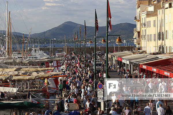 'France  Var department  a large view on the port of Saint-Tropez during ''les Voiles de Saint-Tropez'' show'