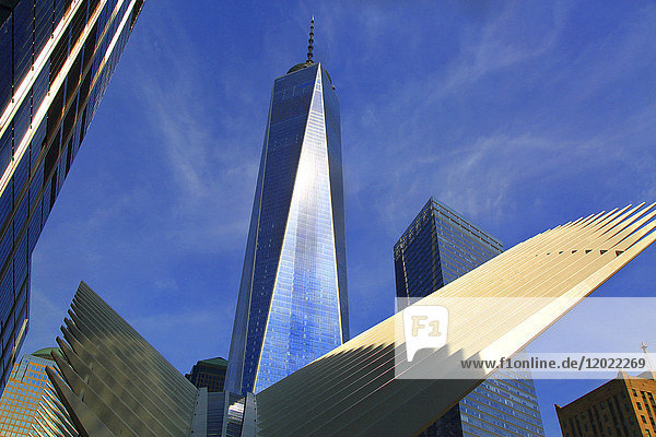 Usa  New York  Manhattan. One World Trade Center und Ground Zero