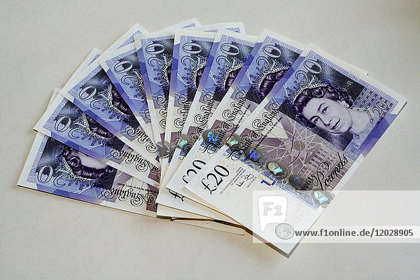 britisches Pfund 20-Pfund Banknoten