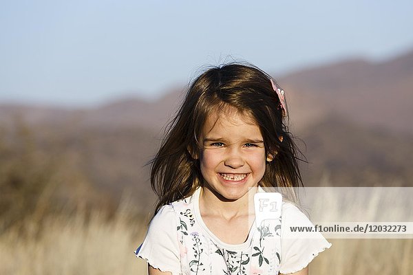 Laughing girl  5 years  portrait