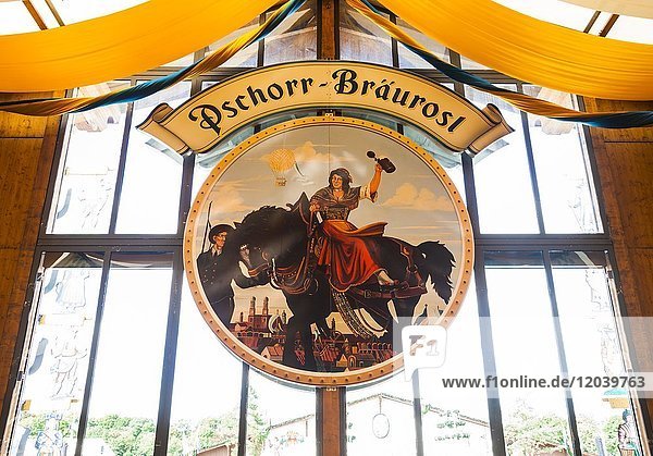 Aufbau Bräurosl Festzelt  Oktoberfest 2017  Theresienwiese  München  Oberbayern  Bayern  Deutschland  Europa