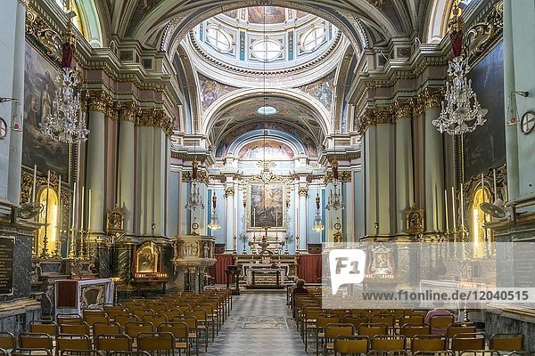 Innenraum der Franziskuskirche  Church of St Francis of Assisi  Valletta  Malta  Europa
