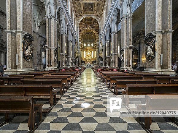 The Cathedral Duomo di Napoli  Cappella San Gennaroi at the Piazzetta Gulia del Duomo  Naples  Campania  Italy  Europe