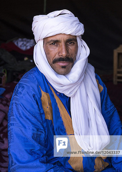 Portrait of Berber camel leader Merzouga Morocco North Africa Africa