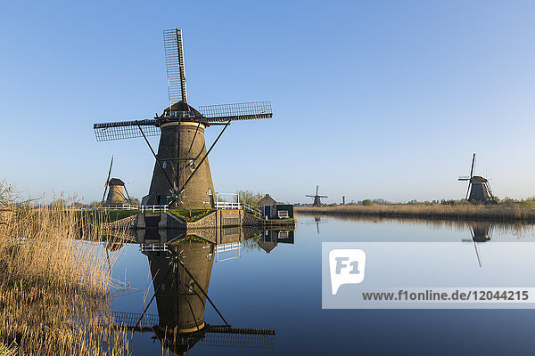 Windmühlen  Kinderdijk  UNESCO-Welterbe  Niederlande  Europa