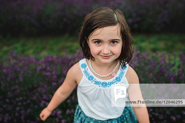 Girl among lavender  Campbellcroft  Canada